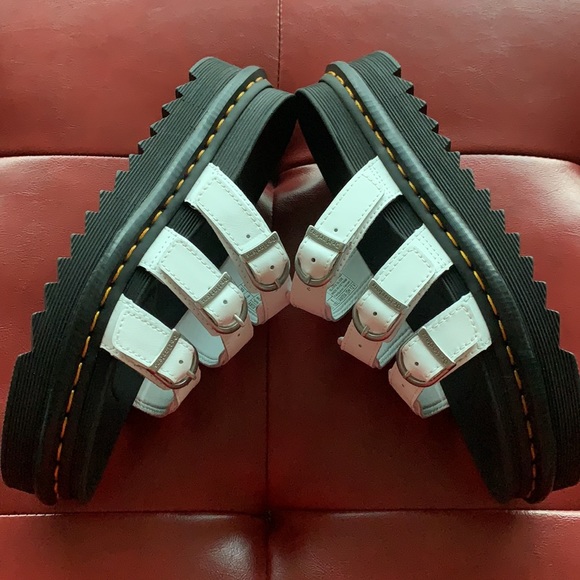 Dr. Martens Blair White Sandals Platforms - Picture 3 of 5